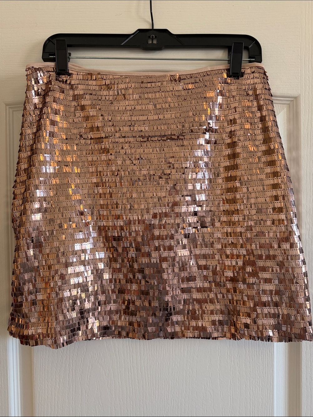 Gianni Bini Rose Gold Sequin Mini Skirt